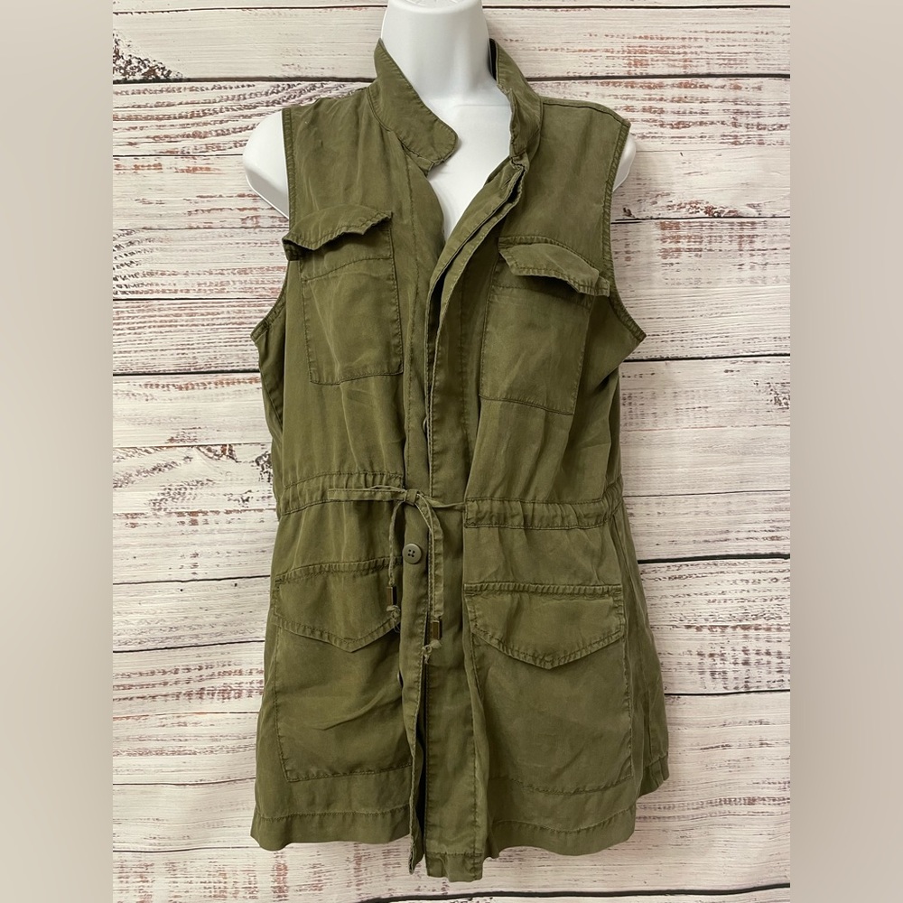 Olive Drawstring Vest